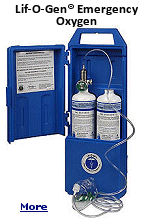 The Lif-O-Gen disposable oxygen kits provide the same immediate access to life-saving oxygen, but feature disposable cylinders that eliminate the need for refilling tanks.